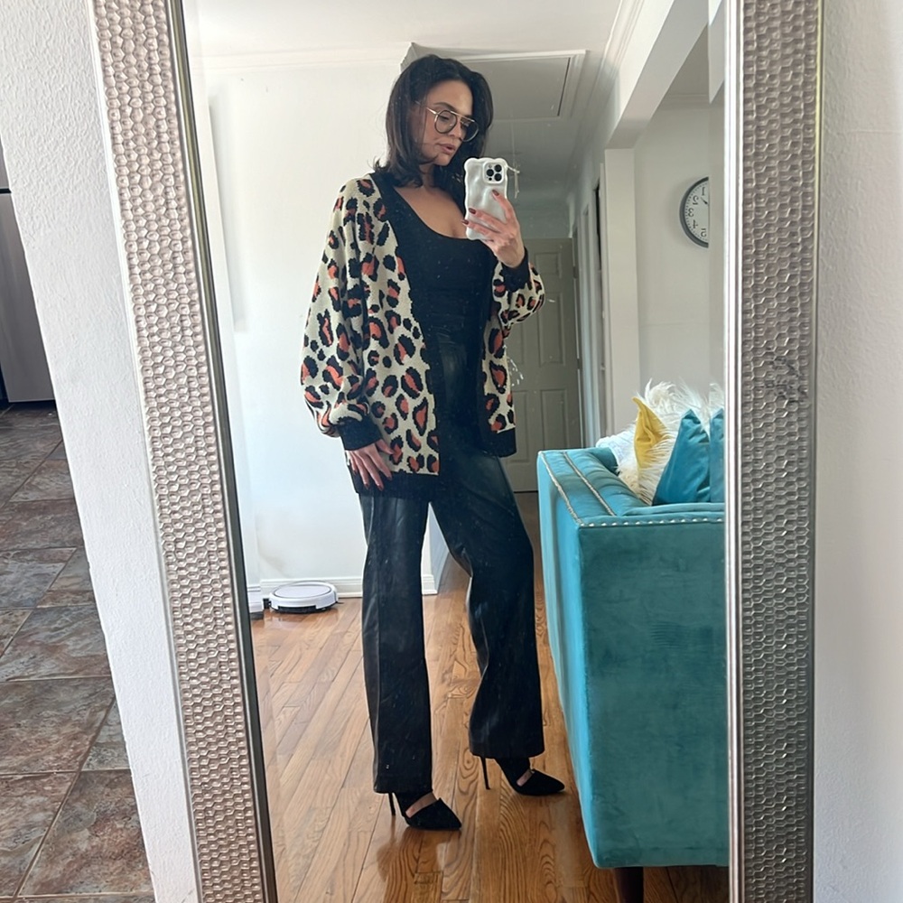 Missguided leopard print cardigan